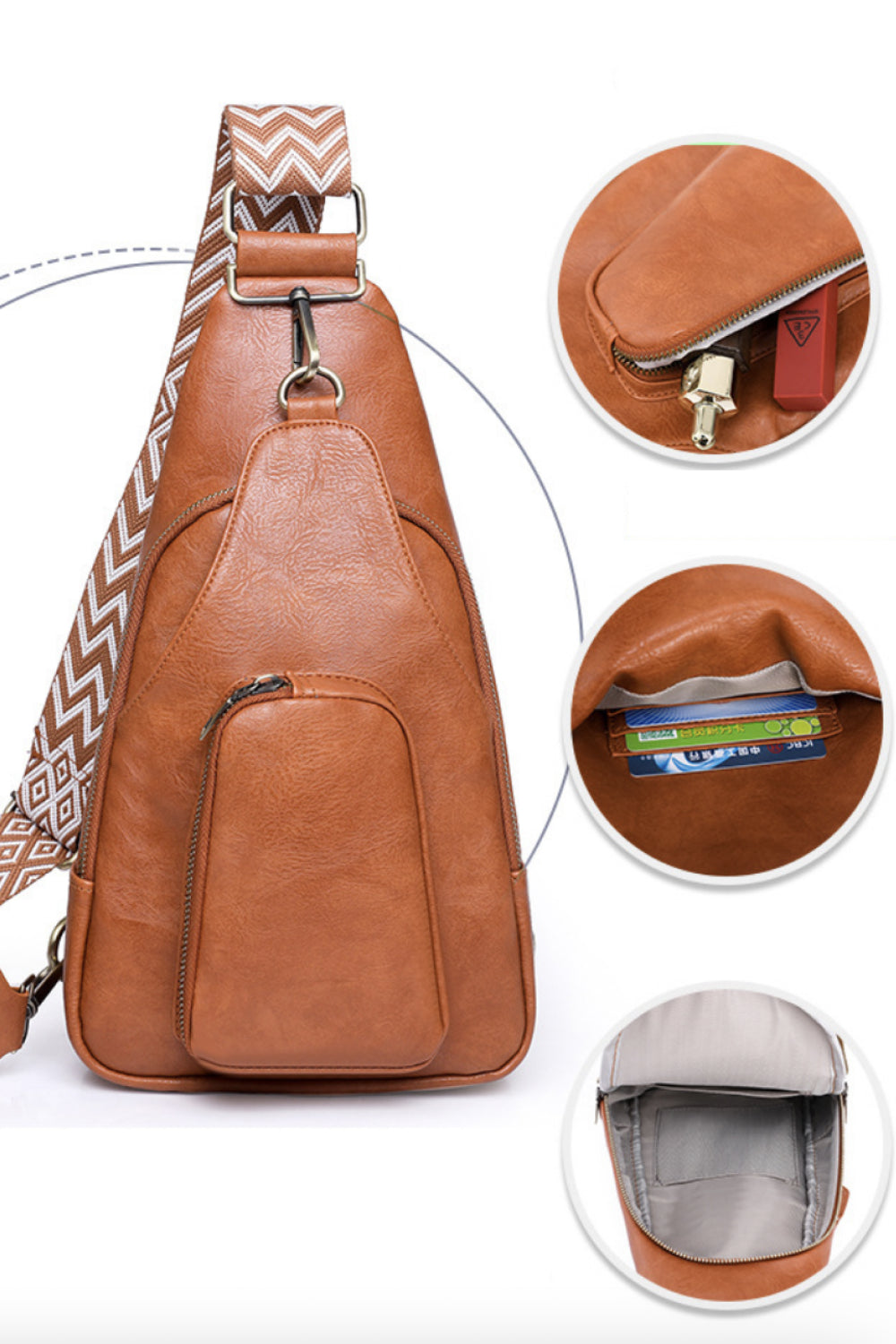 PU Leather Sling Bag