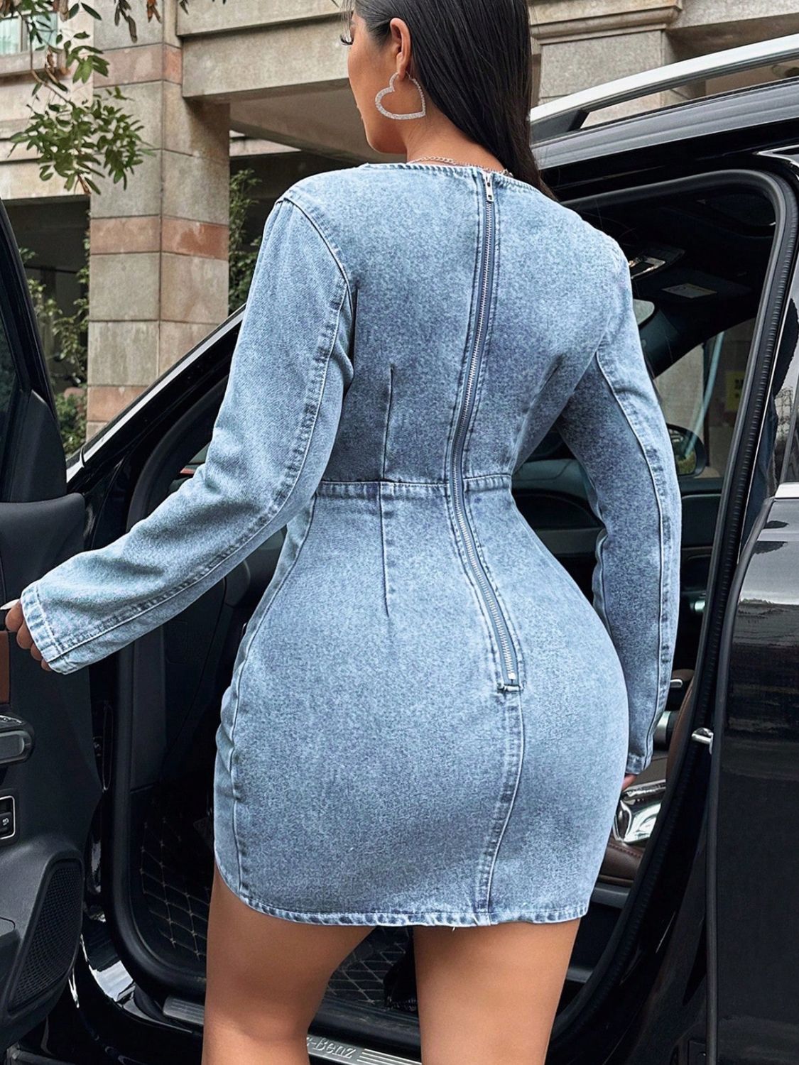 Long Sleeve Denim Dress