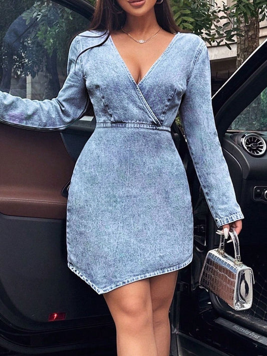 Long Sleeve Denim Dress