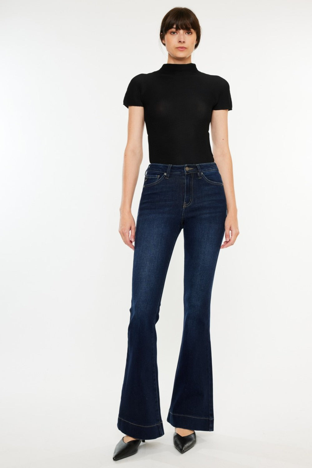 High Rise Slim Flare Jeans